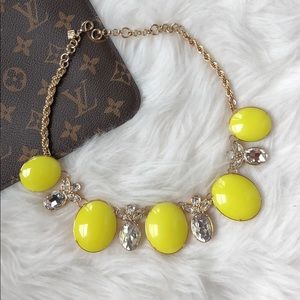 Banana Republic neon yellow statement necklace